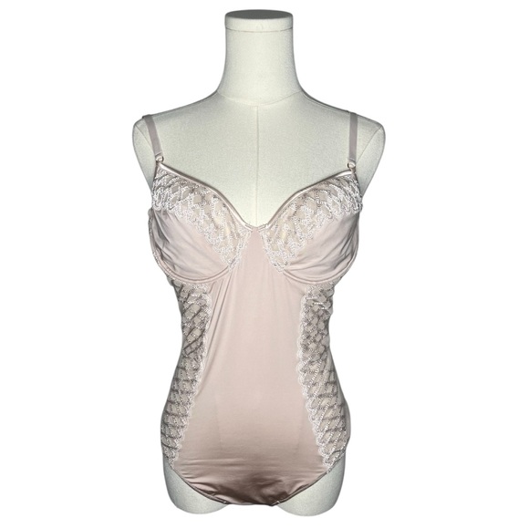 Cosabella Nude Envy Underwire Teddy & VS Black Lace Very Sexy Plunge Bra 36C - Picture 2 of 14